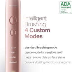 Aquasonic Vibe Series Ultra, Whitening Toothbrush, ADA Accepted Electric Toothbrush - 8 Brush Heads & Travel Case