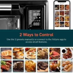 COSORI Air Fryer Toaster Oven Combo 13-in-1, 32Qt APP & Voice Control Convection Oven Countertop, Black, Stainless Steel