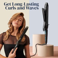 Bio Ionic Long Barrel Styler, Curling Iron with Moisture Heat Technology & NanoIonic MX, Hair Curler with 2
