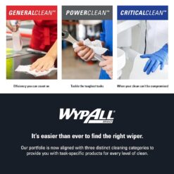 Wypall General Clean X60 Multi-Task Cleaning Cloths (34790), Pop-Up Box, White, 10 Boxes/Case, 126 Sheets/Box, 1,260 Sheets/Case