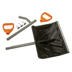 ERG-SNSH18 Steel Shaft Impact Resistant Snow Shovel, 18-Inch Shovel, 48-Inch Shaft, Polycarbonate Shovel
