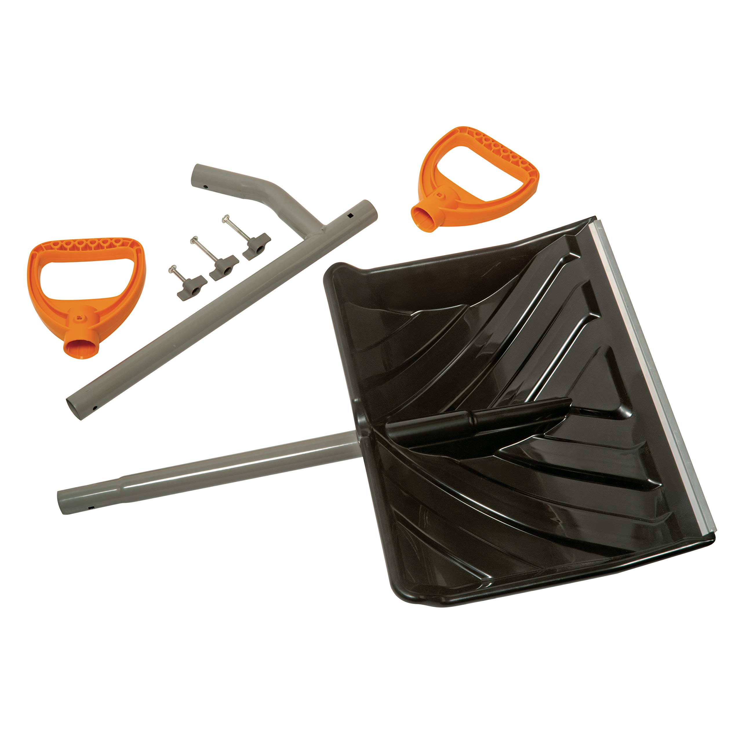 ERG-SNSH18 Steel Shaft Impact Resistant Snow Shovel, 18-Inch Shovel, 48-Inch Shaft, Polycarbonate Shovel