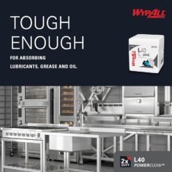 Wypall Power Clean L40 Extra Absorbent Towels (05701), Limited Use Towels, White, 18 Packs per Case, 56 Sheets per Pack, 1,008 Sheets Total