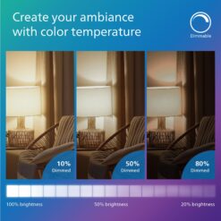 Philips LED A19 Selectable White Dimmable LED Light Bulbs - Flicker-Free 60w Light Bulbs with EyeComfort Technology - 12 Pack