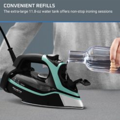 Rowenta Steam Force Stainless Steel Soleplate Steam Iron for Clothes 400 Microsteam Holes 1800 Watts Ironing, Fabric Steamer