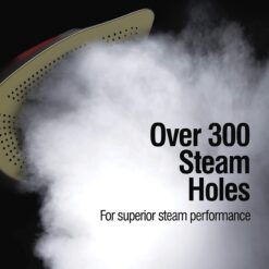 CHI Steam Iron for Clothes with 300+ Holes for Powerful Steaming, Temperature Guide Dial, 1700 Watts, Silver (13101)