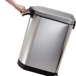 simplehuman 25 Liter, 27 lb / 12.2 kg Medium Pet Food Storage Container for Dog Food, Cat Food, and Bird Feed, Brushed Stainless Steel