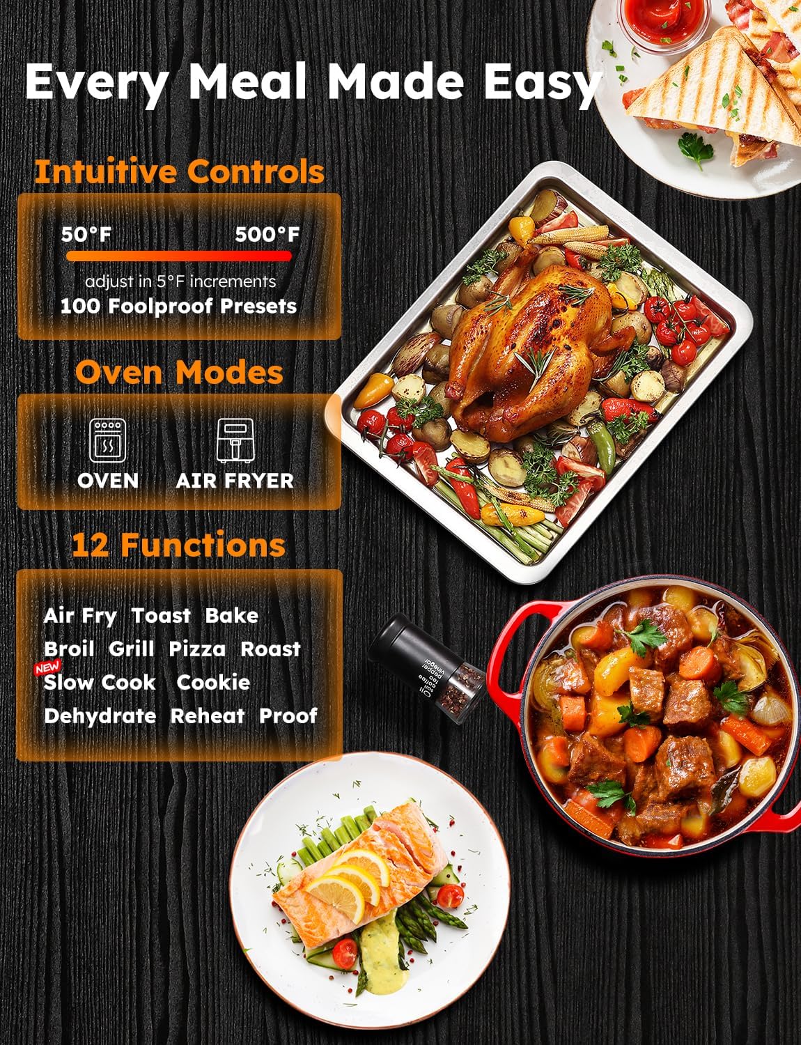 Nuwave Bravo XL Pro Air Fryer Toaster Oven, Improved 100% Super Convection, Quicker & Crispier Results, Stainless Steel