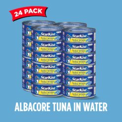 StarKist Solid White Albacore Tuna in Water, 5 oz (24 Pack) Canned Tuna Fish, Wild Caught, Gluten Free