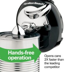 Hamilton Beach Walk 'n Cut Electric Can Opener for Kitchen, Automatic and Hand-Free, Cordless & Rechargeable, Black