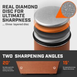The Original Tumbler Rolling Knife Sharpener, Knife Sharpener Tool for Kitchen Knives