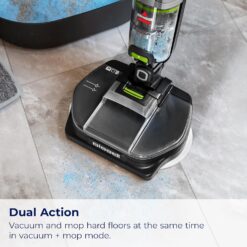 Bissell SpinWave + Vac Cordless, Hard Floor Spin Mop + Vacuum, Lay-Flat, Multi-Use Cleaning, Hard Floor Sanitize Formula Included