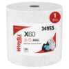 WypAll GeneralClean X60 Multi-Task Cleaning Cloths, Jumbo Roll (34955), Strong and Absorbent Towels, White (1,100 Sheets/Roll, 1 Roll/Case, 1,100 Sheets/Case)