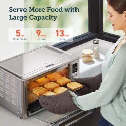 COSORI Air Fryer Toaster Oven Combo 13-in-1, 32Qt APP & Voice Control Convection Oven Countertop, Silver, Stainless Steel