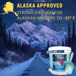 Ice Melt, Pet Safe Ice Melt 25 LBS Premium Snow Melter, Pure Magnesium Chloride, Safer for Pets, Concrete, Effective to -35 F, 25 lb