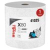 WypAll PowerClean X80 Heavy Duty Cloths, Jumbo Roll (41025), Extended Use Towels, White (475 Sheets/Roll, 1 Roll/Case, 475 Sheets/Case)
