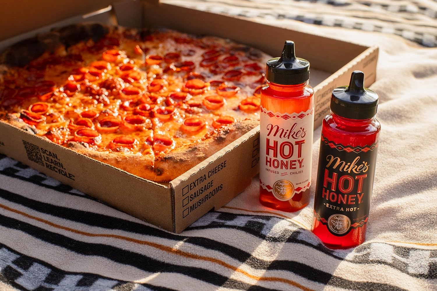 Mike's Hot Honey Original & Extra Hot Combo, Spicy Honey, Gluten-Free, Paleo-Friendly (10oz Bottle, 2 Pack)