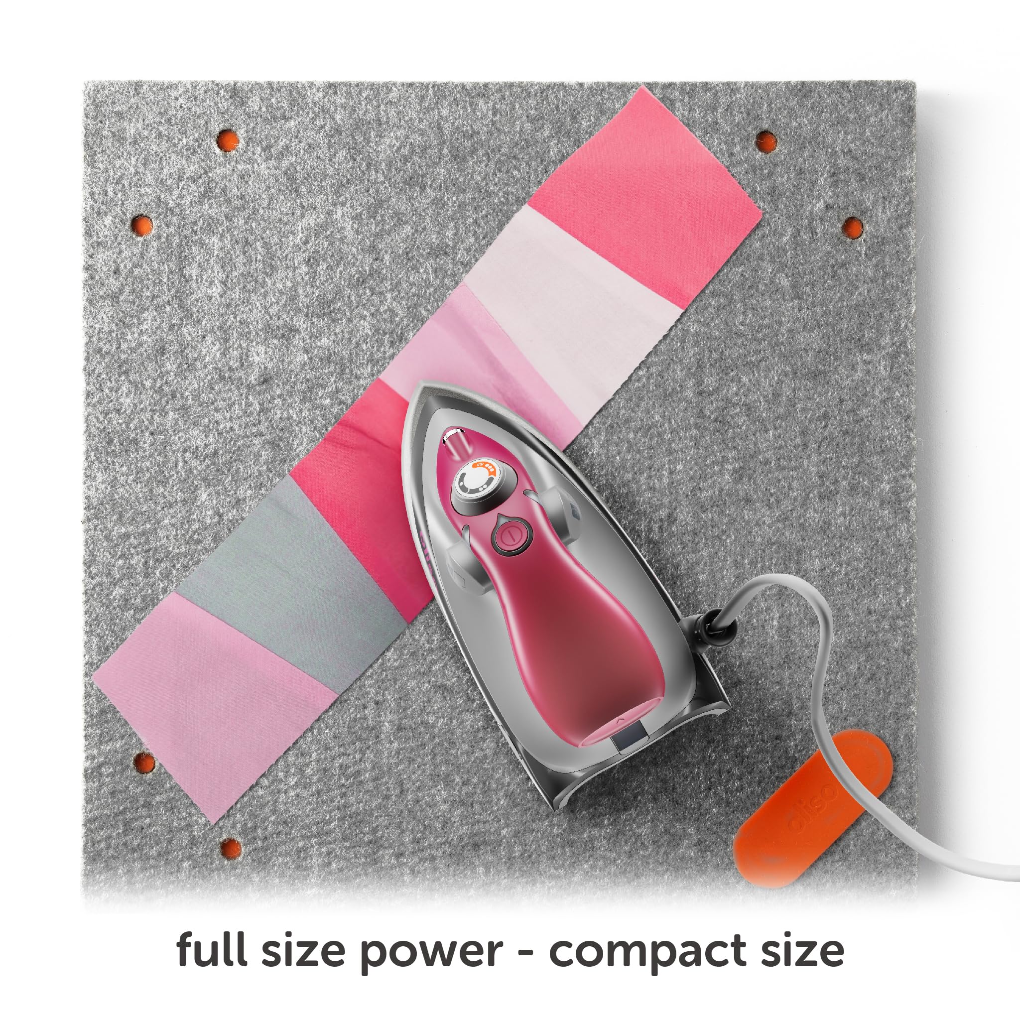 Oliso M3Pro Project Steam Iron with Solemate, 1000 Watt Ceramic Soleplate Steam Iron, Raspberry