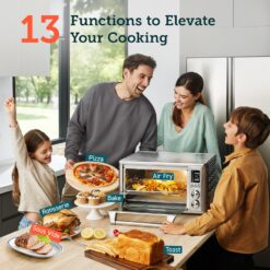 COSORI Air Fryer Toaster Oven Combo 13-in-1, 32Qt APP & Voice Control Convection Oven Countertop, Silver, Stainless Steel