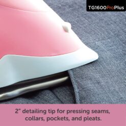 Oliso TG1600 Pro Plus 1800 Watt SmartIron with Auto Lift - for Clothes, Sewing, Quilting and Crafting Ironing, Pink