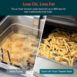 COSORI Air Fryer Toaster Oven Combo 13-in-1, 32Qt APP & Voice Control Convection Oven Countertop, Black, Stainless Steel