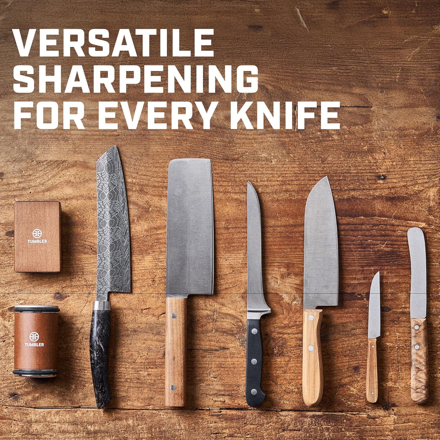 The Original Tumbler Rolling Knife Sharpener, Knife Sharpener Tool for Kitchen Knives