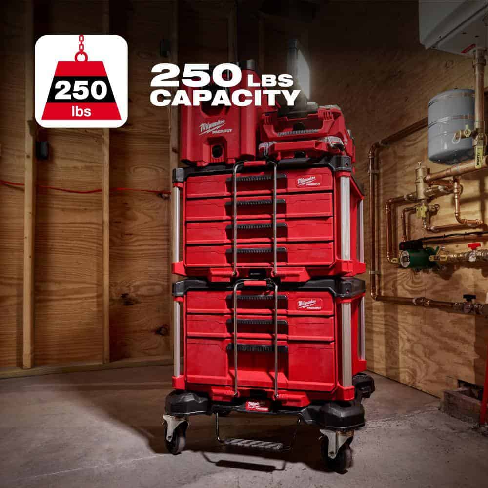 Milwaukee 48-22-8410 PACKOUT Dolly 24 in. x 18 in. Black Multi-Purpose Utility Tool Cart
