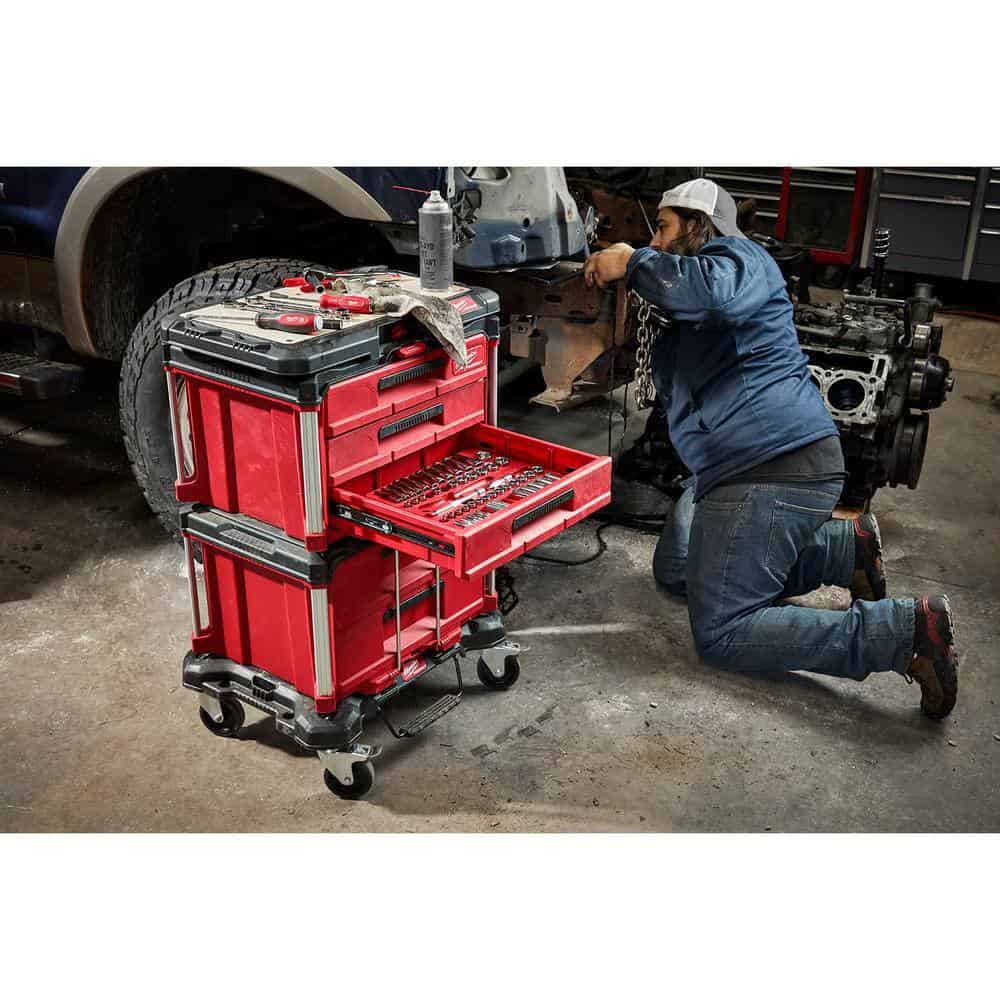 Milwaukee 48-22-8410 PACKOUT Dolly 24 in. x 18 in. Black Multi-Purpose Utility Tool Cart