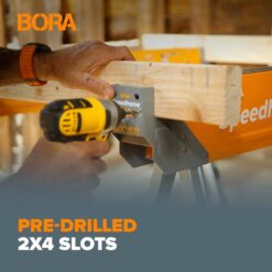 BORA PM-4550 30 in. to 36 in. H Steel Speed Horse XT Adjustable Height Sawhorse with Auto Release Legs