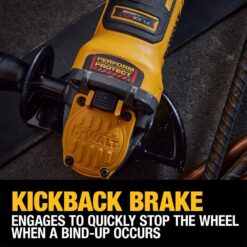 DEWALT 20V MAX Cordless Brushless 4.5 - 5 in. Paddle Switch Angle Grinder with FLEXVOLT ADVANTAGE (Tool Only)