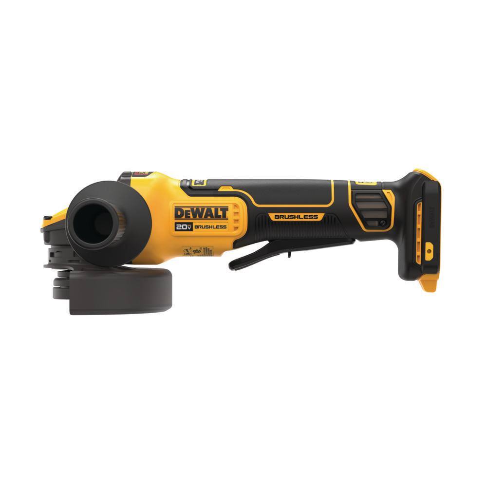 DEWALT 20V MAX Cordless Brushless 4.5 - 5 in. Paddle Switch Angle Grinder with FLEXVOLT ADVANTAGE (Tool Only)