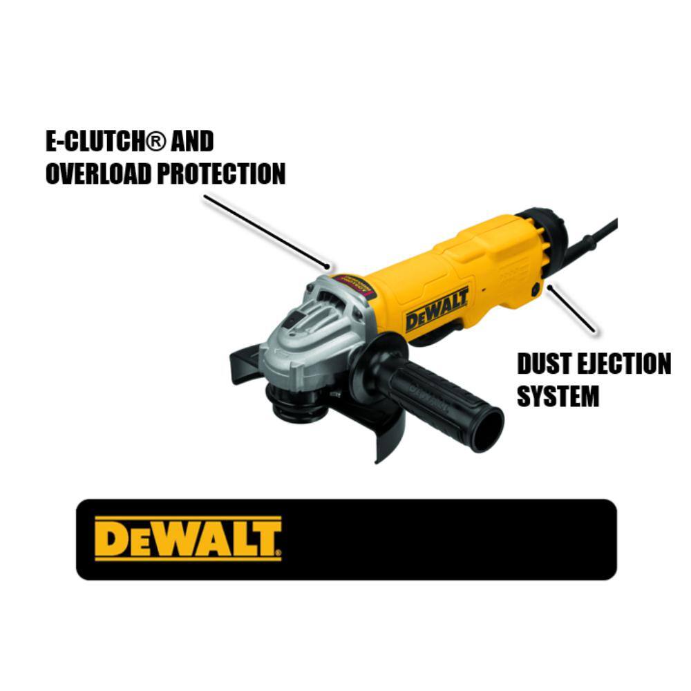 DEWALT DWE43114N 13 Amp Corded 4.5 - 5 in. Angle Grinder with No-Lock-On Paddle Switch