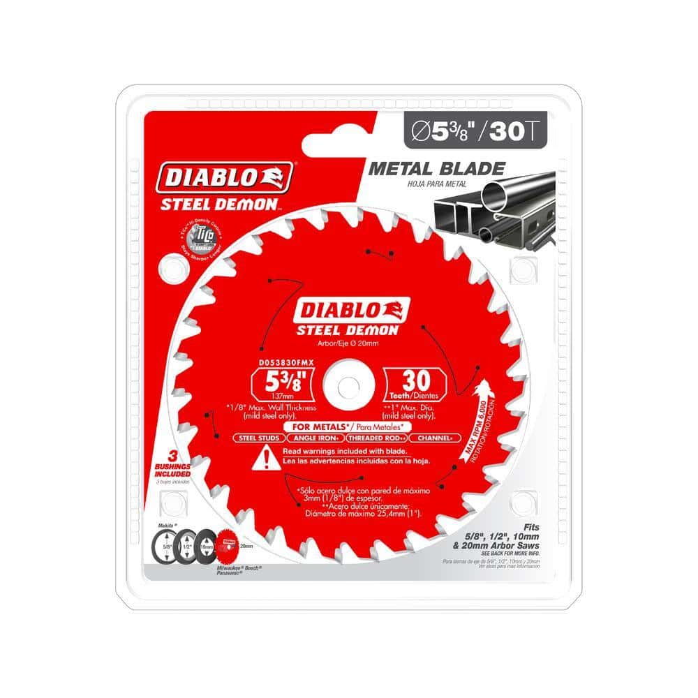 DIABLO Steel Demon 5-3/8 in. x 30-Tooth Metal Cutting Circular Saw Blade with Bushings
