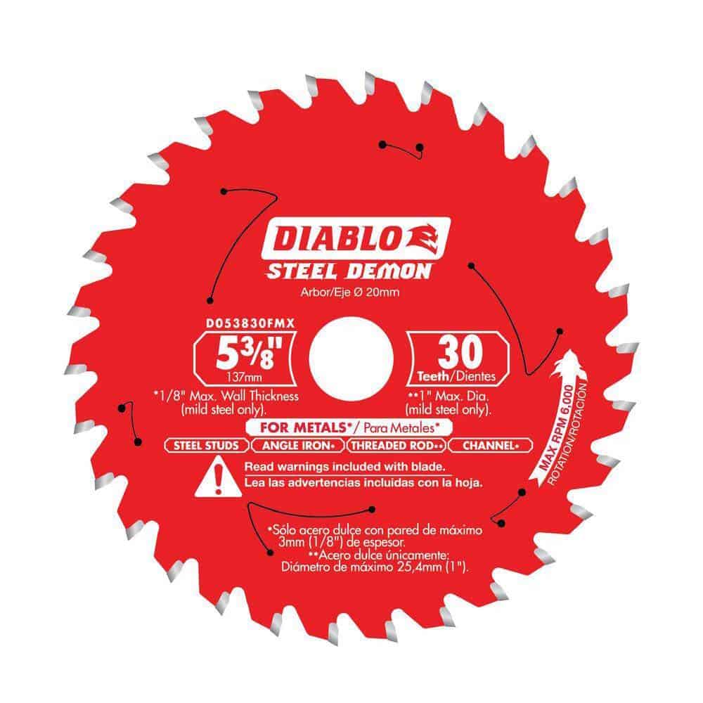DIABLO Steel Demon 5-3/8 in. x 30-Tooth Metal Cutting Circular Saw Blade with Bushings