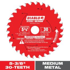 DIABLO Steel Demon 5-3/8 in. x 30-Tooth Metal Cutting Circular Saw Blade with Bushings