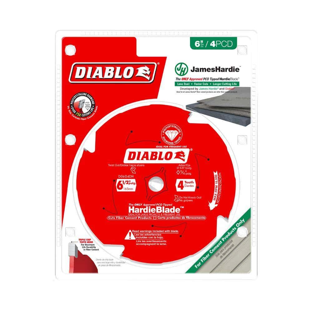 DIABLO 6-1/2in. x 4-Teeth HardieBlade Saw Blade for Fiber Cement
