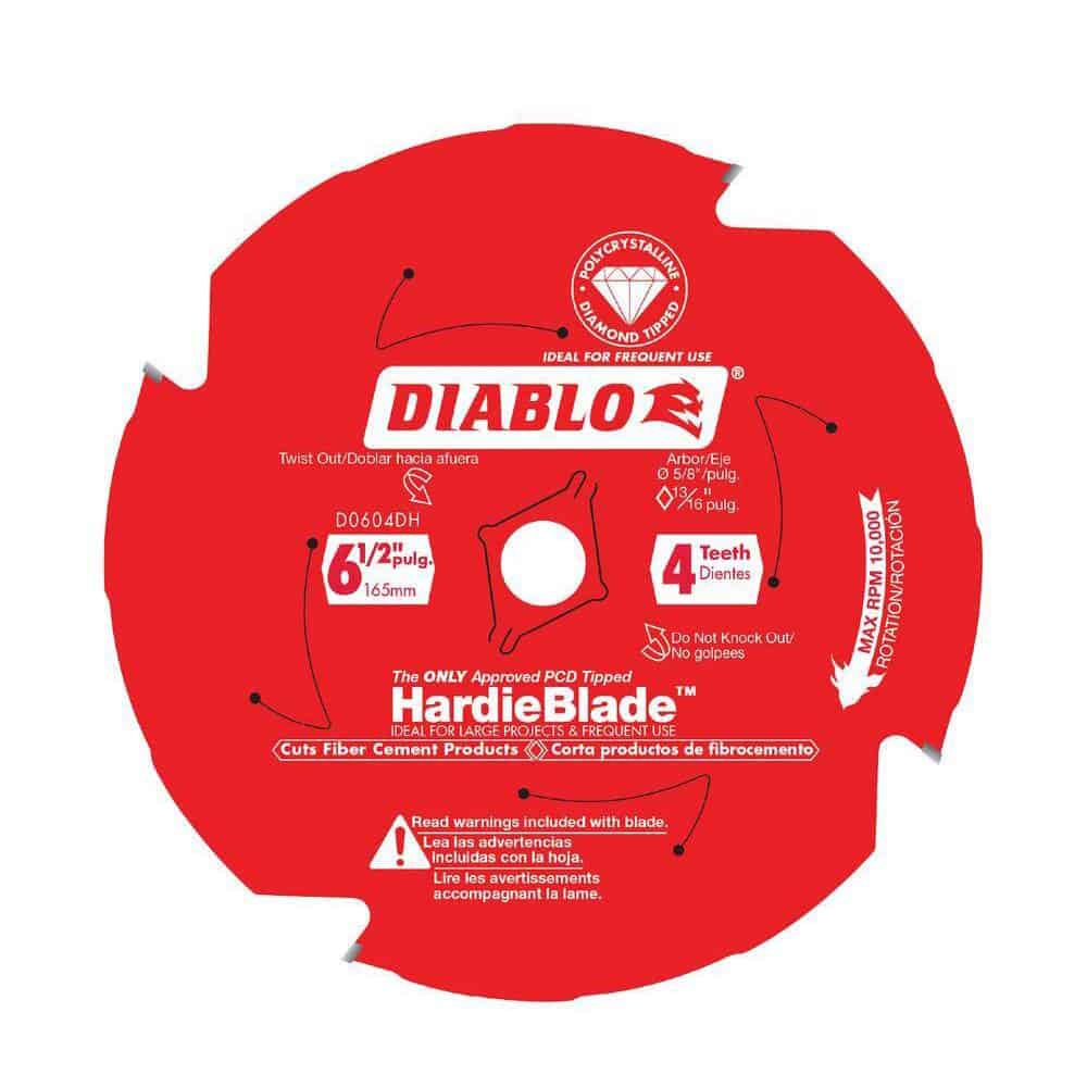 DIABLO 6-1/2in. x 4-Teeth HardieBlade Saw Blade for Fiber Cement
