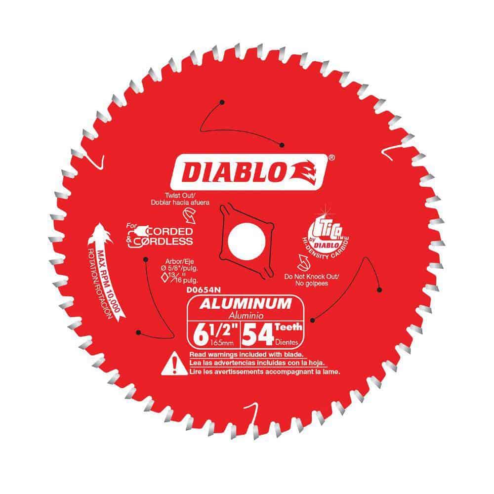 DIABLO 6-1/2in. x 54-Teeth Circular Saw Blade for Medium Aluminum