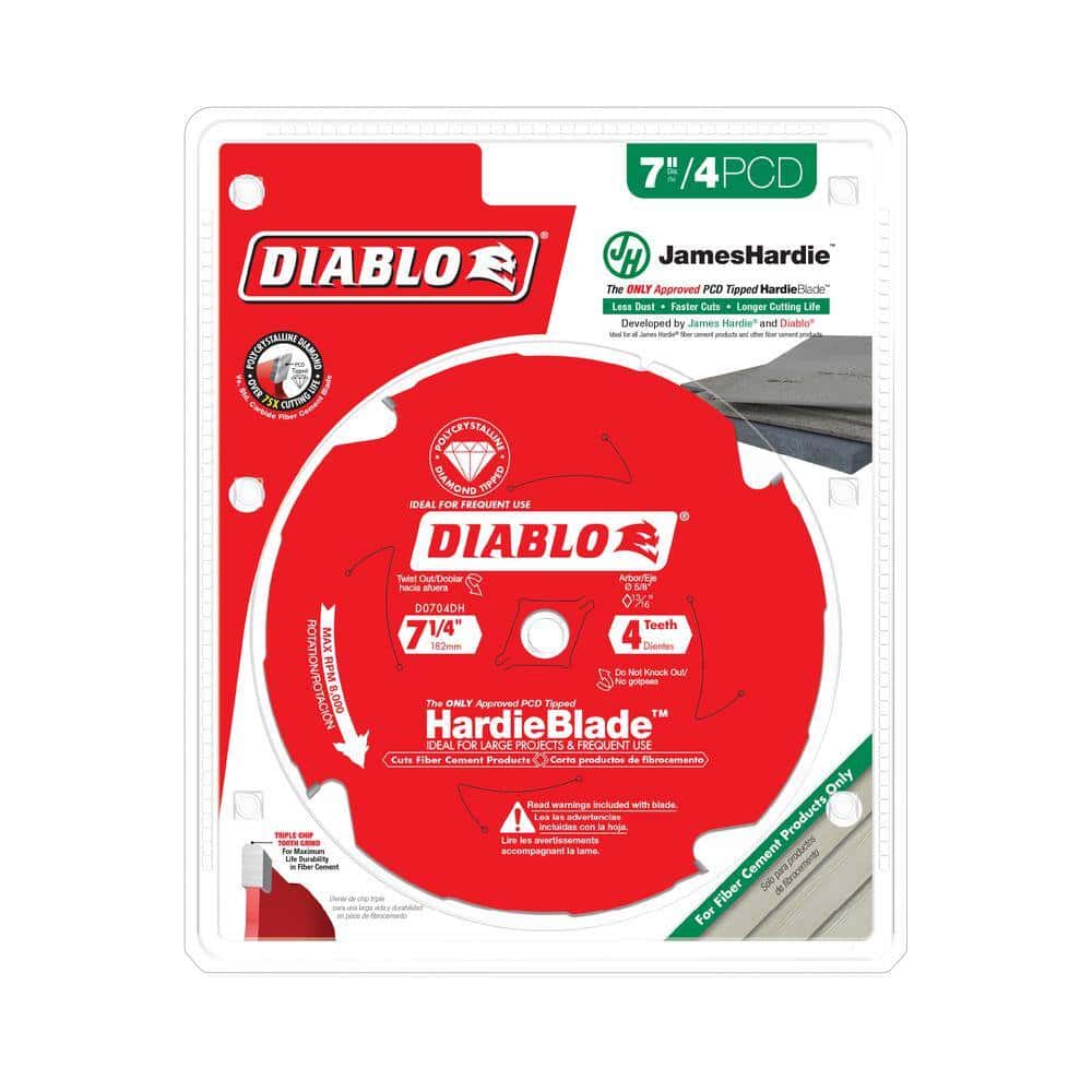 DIABLO 7-1/4in. x 4-Teeth HardieBlade Saw Blade for Fiber Cement