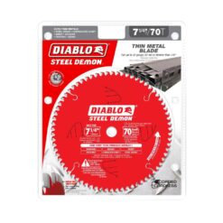 DIABLO 7-1/4in. x 70-Teeth Steel Demon Carbide-Tipped Saw Blade for Thin Metal