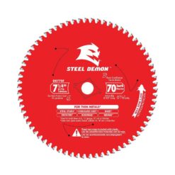 DIABLO 7-1/4in. x 70-Teeth Steel Demon Carbide-Tipped Saw Blade for Thin Metal