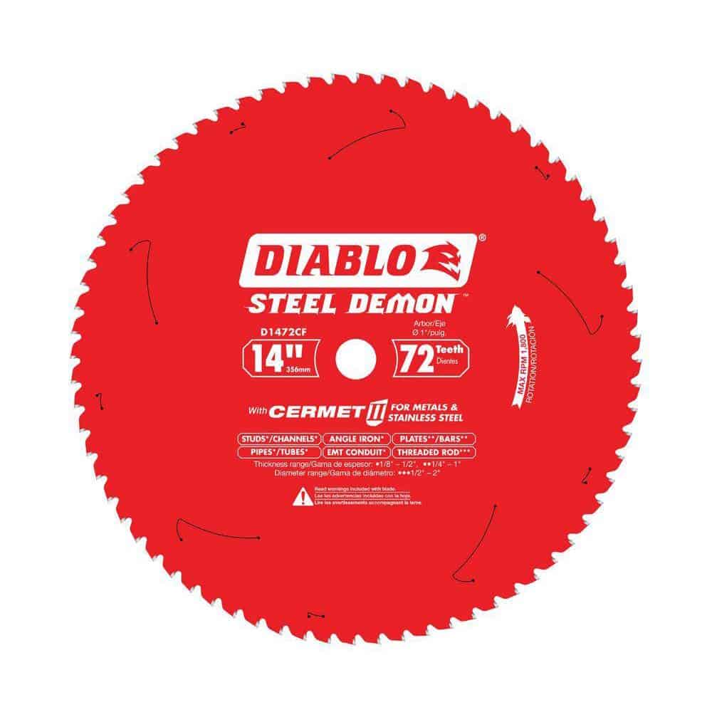 DIABLO D1472CF 14in. x 72-Tooth Steel Demon Cermet II Circular Saw Blade for Medium Metal