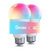 Govee Smart Light Bulbs 1200 Lumens, Color Changing Light Bulbs RGBWW Dimmable, Color Lights Bulb, 2 Pack