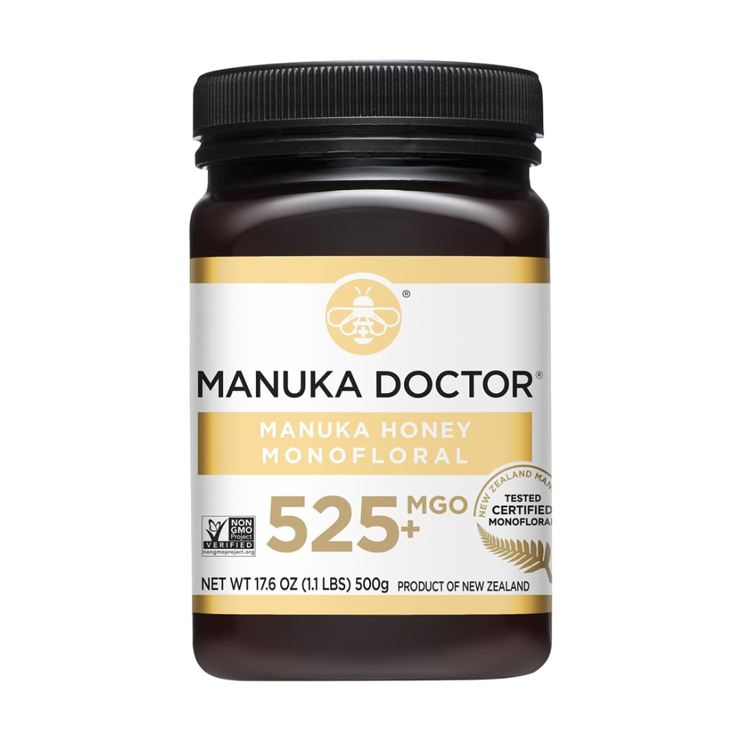 MANUKA DOCTOR - MGO 525+ Manuka Honey Monofloral (1.1 lbs) 100% Pure New Zealand Honey, Non-GMO