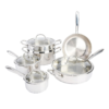 Kenmore Elite Devon Heavy Gauge Stainless Steel Tri-Ply Impact Bonded Induction Cookware Set, 10-Piece
