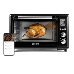 COSORI Air Fryer Toaster Oven Combo 13-in-1, 32Qt APP & Voice Control Convection Oven Countertop, Black, Stainless Steel