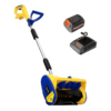 Mellif Brushless Snow Shovel with 4.0Ah Battery & Charger Kit, 12in. Clear Width, Heavy-Duty, Cordless (Yellow & Blue)