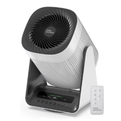 COWAY Air Purifier for Home Bedroom, 2-in-1 with Fan, True HEPA Filter for Smoke, Allergies, Pet Dander, Odor, Air Quality Monitor, White