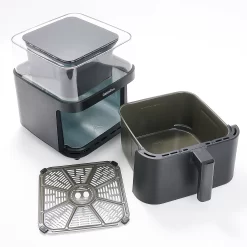 GreenPan 7Qt Ceramic Nonstick 360 Clear View Air Fryer - Graphite