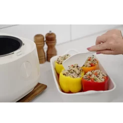 GreenPan Fuzzy Logic Carb Reducing 8 Cup Rice Cooker & Tools